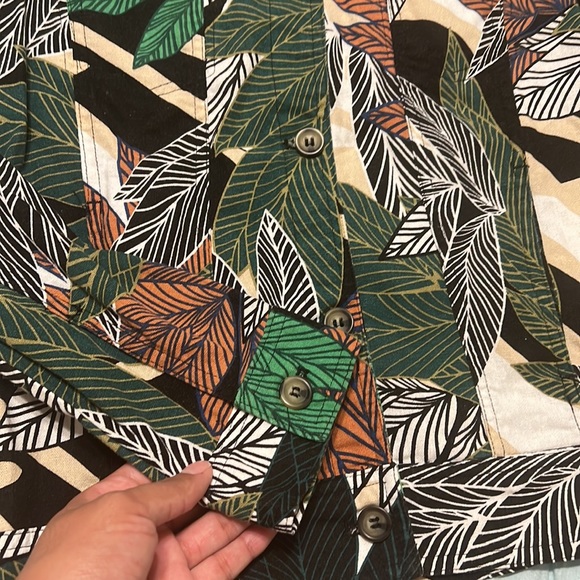 Cynthia Rowley Tropical safari Print Linen Viscose Jacket Multicolor Size Medium - Picture 4 of 10